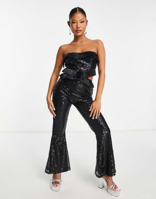 Sequin best sale petite jumpsuit