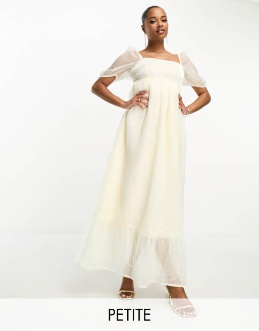 Empire waist outlet white maxi dress