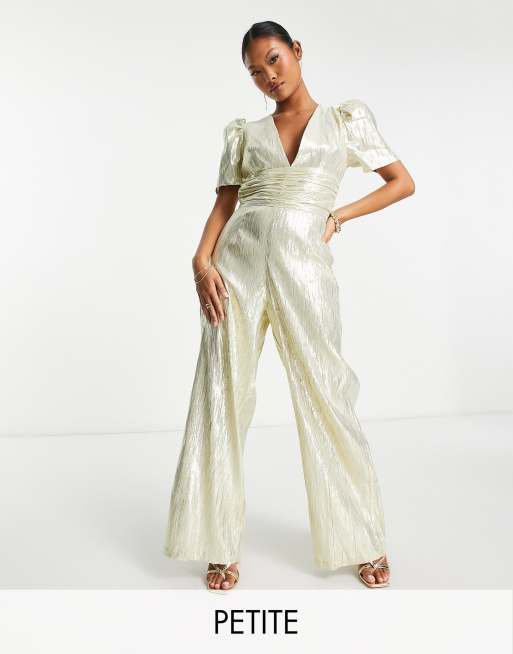 Women's sales metallic jumpsuit