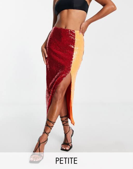 Petite sequin maxi skirt sales