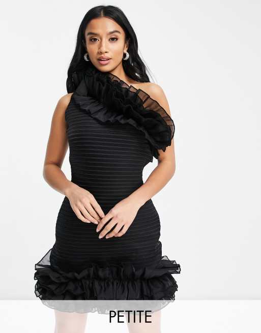 Collective the Label Petite - Rynket minikjole i sort - Kun hos ASOS