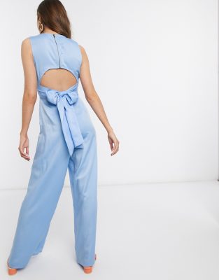 long sleeve denim jumpsuit