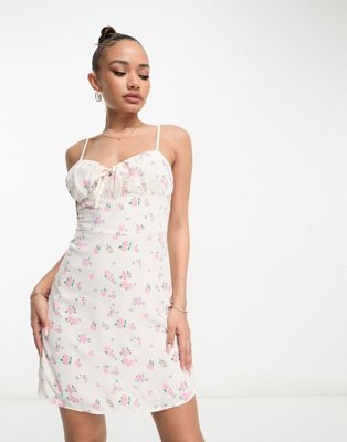 Collective the Label ruched bust mini dress in mixed floral - ASOS Price Checker