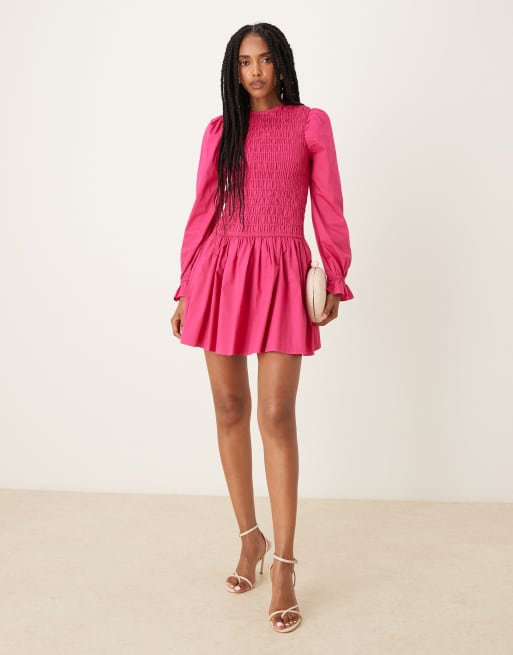 Collective The Label Skater mini dress in fuchsia, 2 of 4