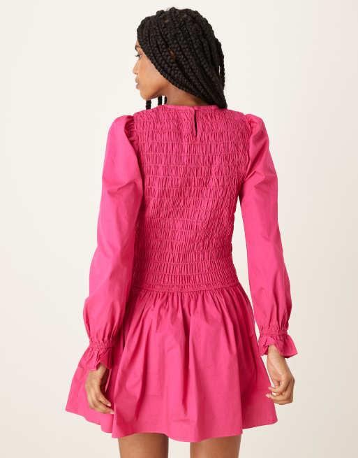 Collective The Label Skater mini dress in fuchsia, 3 of 4