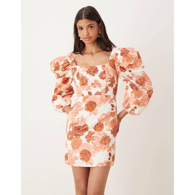 apricot rose mini dress Free People Apricot Rose Eyelet Open Back Mini Dress NWOT XS