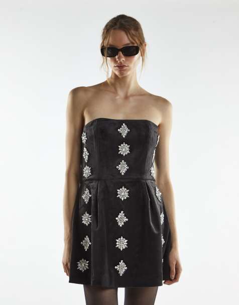 Collective The Label Strapeless mini dresses in black - view 1