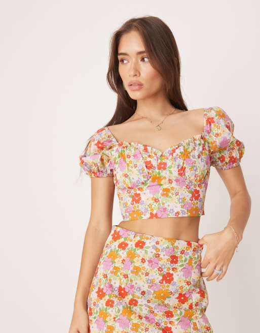 Treatürself retro county puff tops PUFF SLEEVE RUCHED TOP - White | ZARA Canada