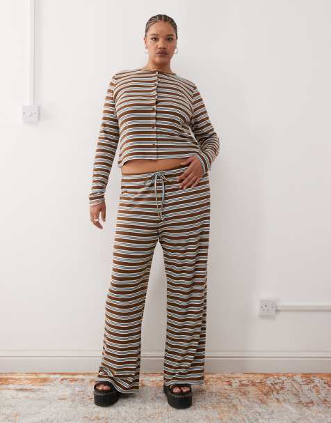 COLLUCION Plus - Pantaloni a coste e a righe vestibilità comoda - view 1