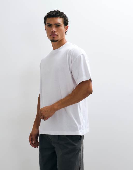 COLLUISON - camiseta oversize de manga corta en blanco, 2 de 5