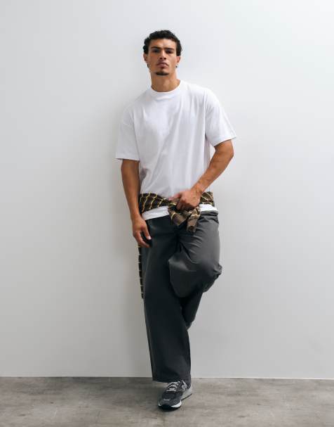 COLLUISON oversized short sleeve t-shirt in white - view 1