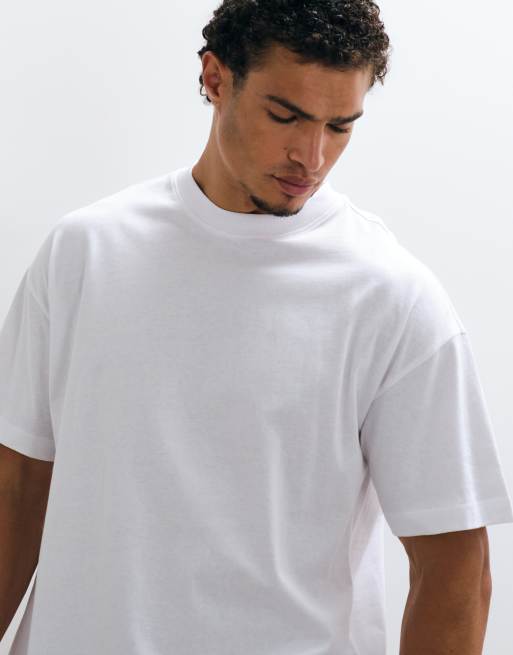 COLLUISON oversized t-shirt med korta ärmar i vitt, 4 av 5