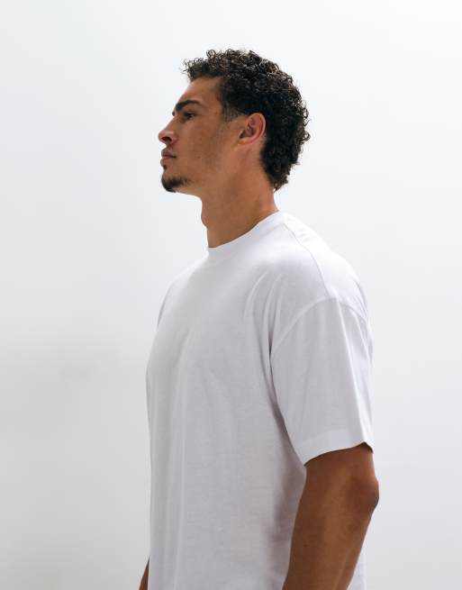 COLLUISON T-shirt oversize a maniche corte bianca, 3 di 5