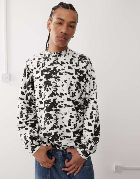 COLLUSIE - Rechte sweatshirt met koeienprint - view 1