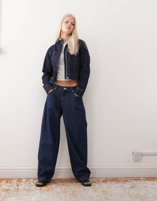 COLLUSION – 00s – Jeansjacke in Rinse-Waschung mit Kapuze, 3 von 4