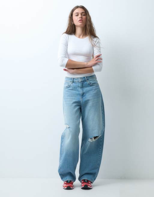 COLLUSION 3/4 sleeve rib top, 2 of 4