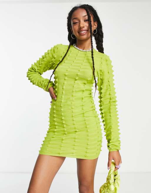 Asos long 2025 sleeve bodycon dress