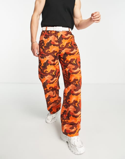 Orange hot sale camouflage trousers