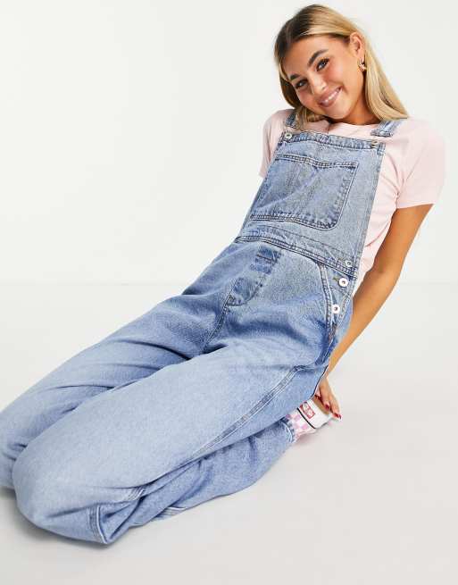 Womens baggy shop denim dungarees uk