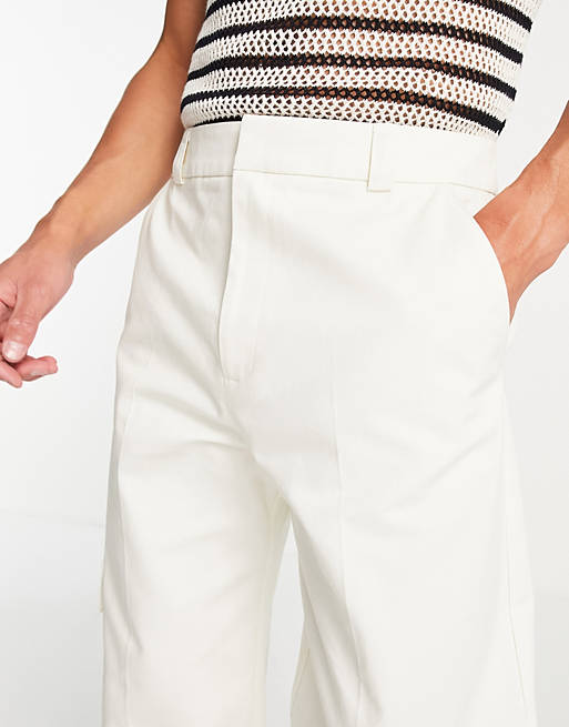 Trousers & Chinos COLLUSION 90s baggy fit trousers in ecru 