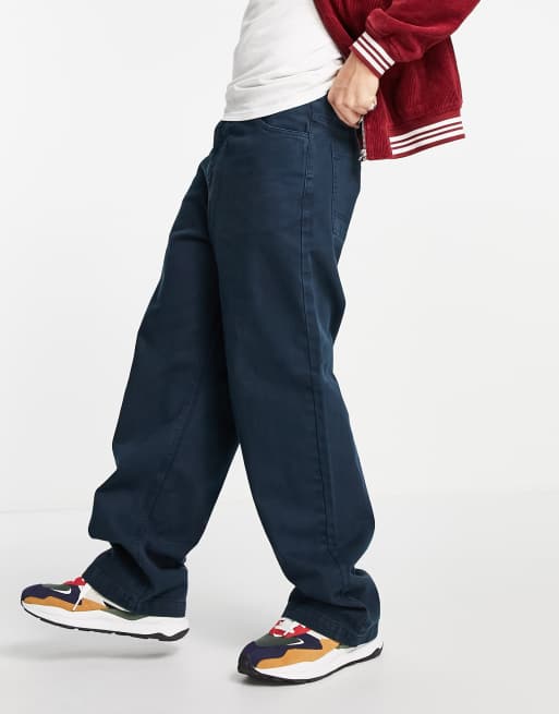 Style 500 Classic Solid Navy Baggy Pants