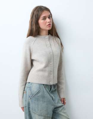 Collusion 90s Knit Cardigan In Gray