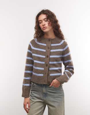 Collusion 90s Knitted Cardigan In Multi