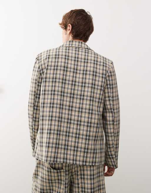 COLLUSION 90s - Ruimvallende blazer in gemengde ruiten, deel van co-ord set, 4 van 5
