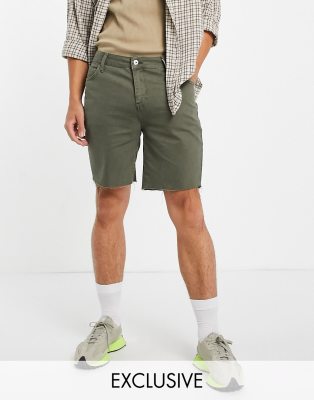 Collusion 90s Vintage Shorts In Washed Green Asos