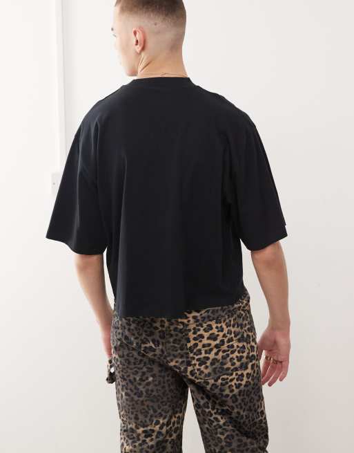 COLLUSION boxy relaxed T-shirt in black