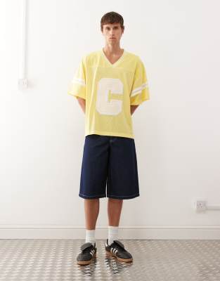 Collusion Airtex 'c' Embroidery Jersey Top