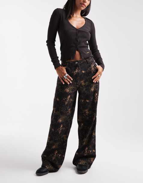 COLLUSION antifit jean in floral camo print - view 1