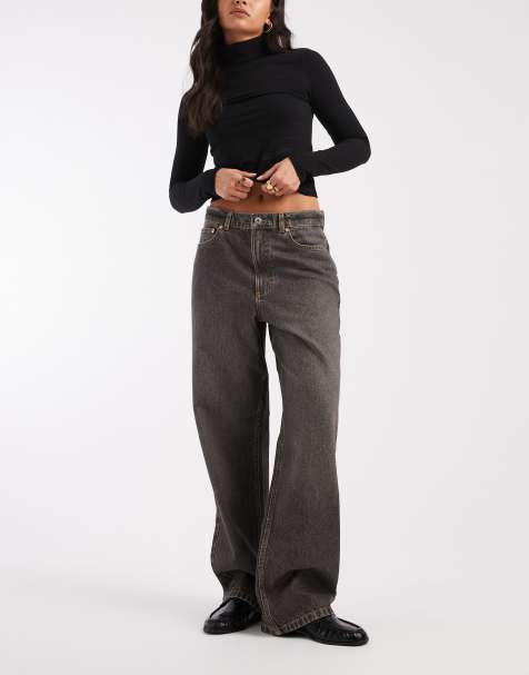 COLLUSION antifit mid rise jean in brown wash - view 1