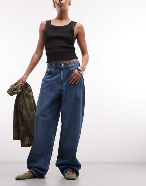 COLLUSION X001 antifit mid rise jean in mid blue