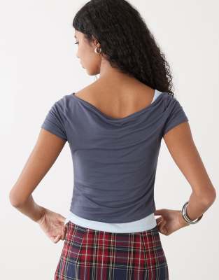 Collusion Asymmetric Double Layer Top In Gray