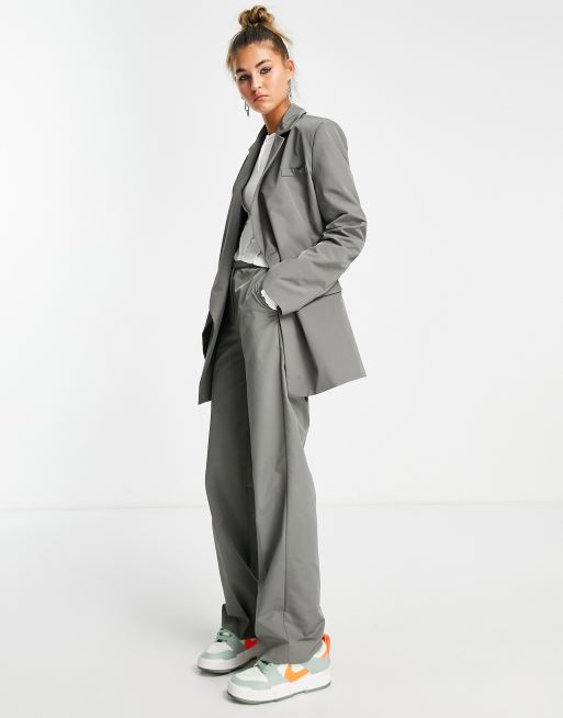 Ensemble blazer fashion gris