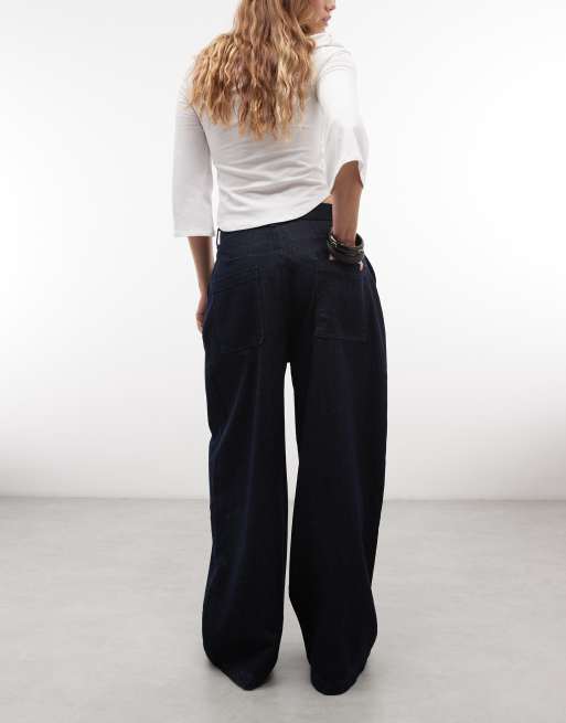 COLLUSION asymmetrische XL Baggy-Jeans in dunkler Waschung, 2 von 5
