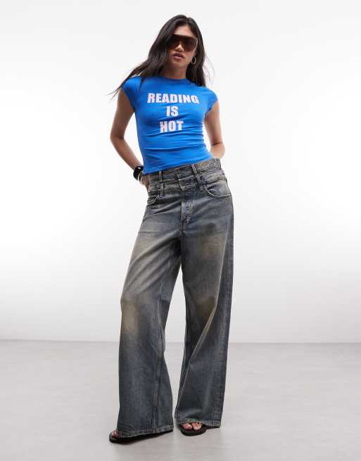 COLLUSION Baby-T-Shirt mit Grafikprint in Blau, 2 von 4