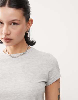 Collusion Baby Tee In Gray