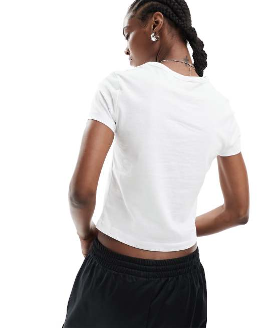 COLLUSION baby tee in white, 4 of 4