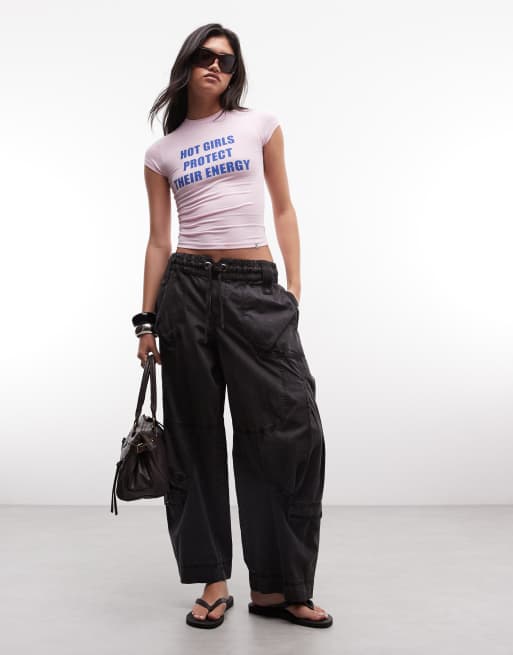 COLLUSION baby tee w kolorze różowym, 3 z 4