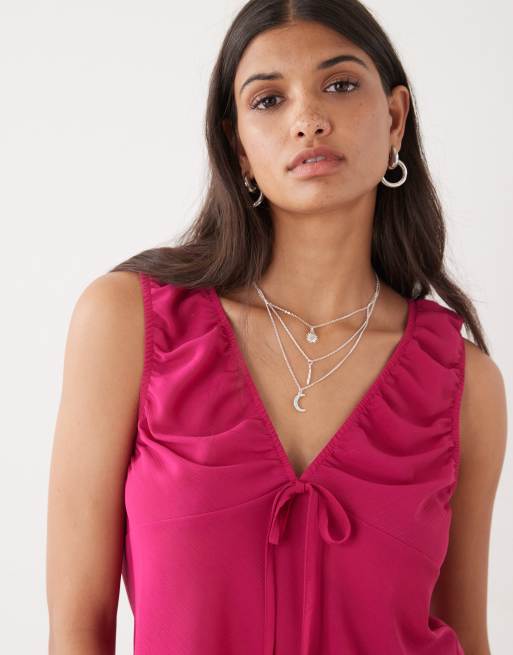 COLLUSION - Babydoll-cami van chiffon in roze, 4 van 4