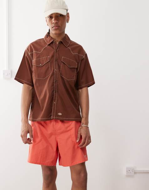 COLLUSION – Badeshorts in verwaschenem Orange - view 1