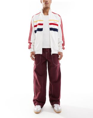 Collusion COLLUSION baggy carpenter jeans in burgundy - RED