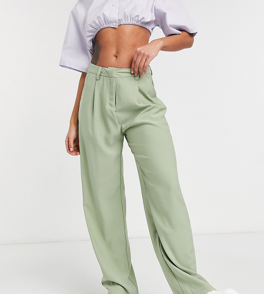 COLLUSION baggy dad pants in sage-Green