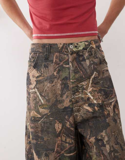COLLUSION baggy jorts in camo print | ASOS