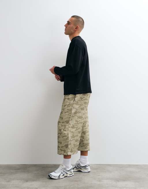 COLLUSION baggy longline shorts in camo print, 2 of 5