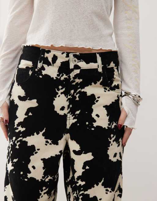 COLLUSION baggy pants in cow print | ASOS