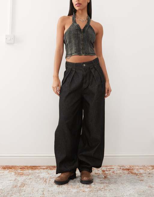 Pleated Baggy store Jean Charcoal Wash