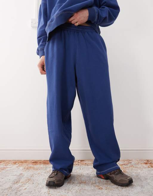 COLLUSION baggy relaxed sweatpants in washed navy